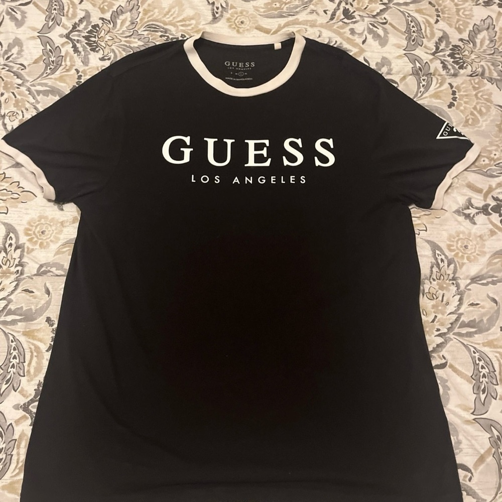Guess Black Tee with White Trim